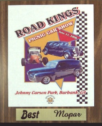 Click here for larger image of this 10½ x 13 inch car show trophy plaque.