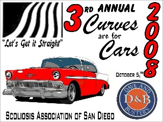 Dash Plaques for 2008 Car Show for the Scoliosis Association of San Diego