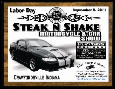 CLICK HERE for Larger Image - Plaque for Steak N Shake Car Show - 7 inches by 9 inches